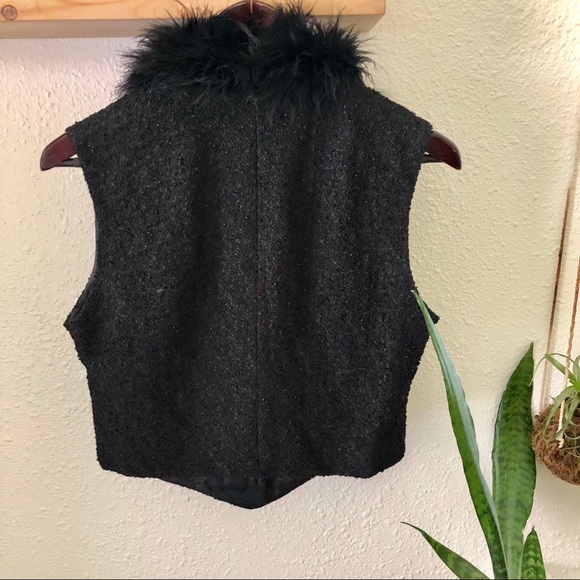 Amazing vintage fur collar vest - Picture 4 of 8